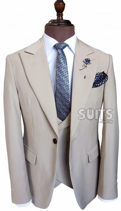 Light Brown 3piece Wedding Suit by Pabbucci